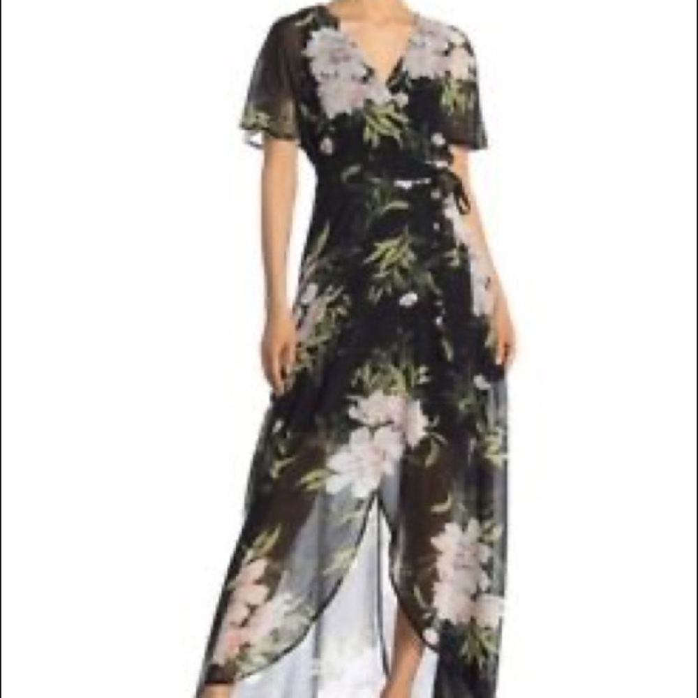 Floral wrap dress